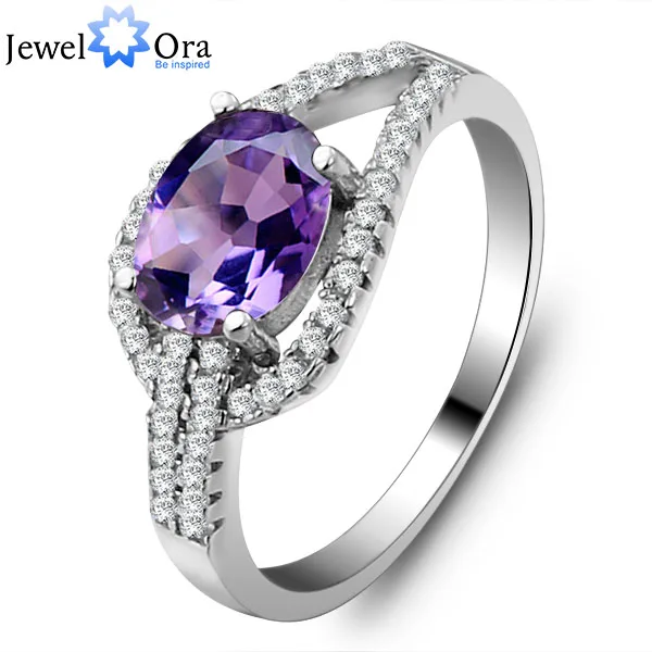 

Genuine 925 Fine Jewelry Natural Ring for silver 925 Sterling Silver Rings For Women (JewelOra RI101413)