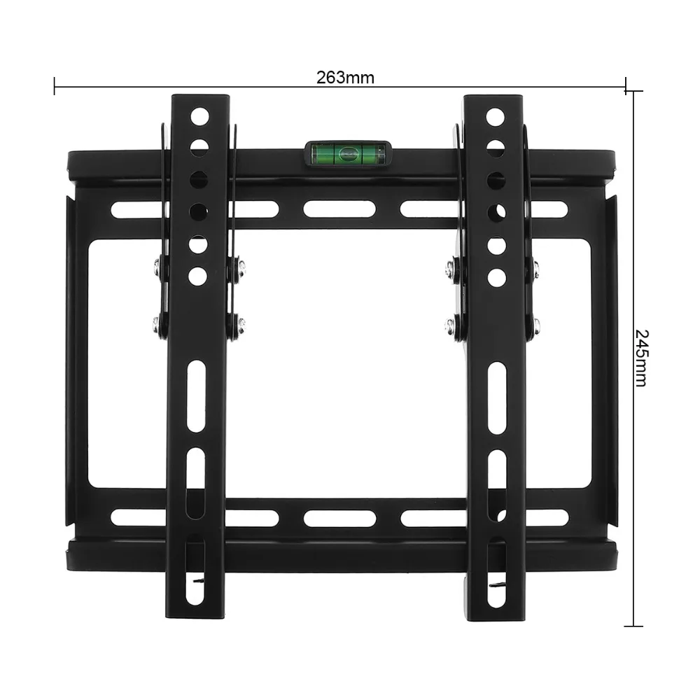 20 кг регулируемый настенный кронштейн для телевизора плоская панель ТВ рамка поддержка 10 градусов наклон с уровнем для ЖК светодиодный монитор плоский панорамирование