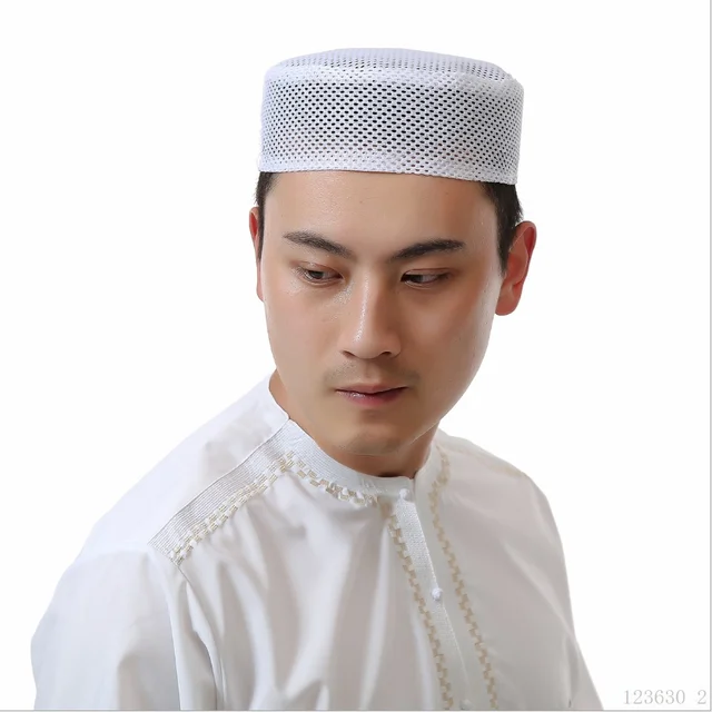 Summer Muslim Prayer Hats India Kufi Turban Mens Islamic Cap Arabic