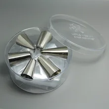 6 компл./лот) FDA высокое качество нержавеющая сталь 6 шт. Средний Торт Декор для капкейков комплект сопел