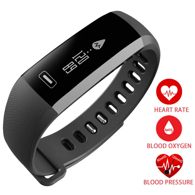 Smart Wrist Watch Heart Rate Blood Pressure Oxygen Oximeter Monitor