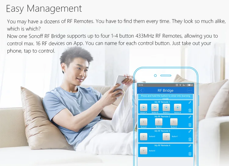 SONOFF RF мост Wifi 433 МГц беспроводной пульт дистанционного управления Умный интеллектуальный домашний Модуль Автоматизации Alexa и Google Assistant