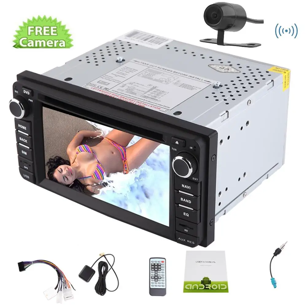 Perfect for Toyota Camera+2Din Car Radio for Toyota Corolla in Dash Car GPS radio Navigation  DVD Player 1080P Car PC Entertainment/SWC 2