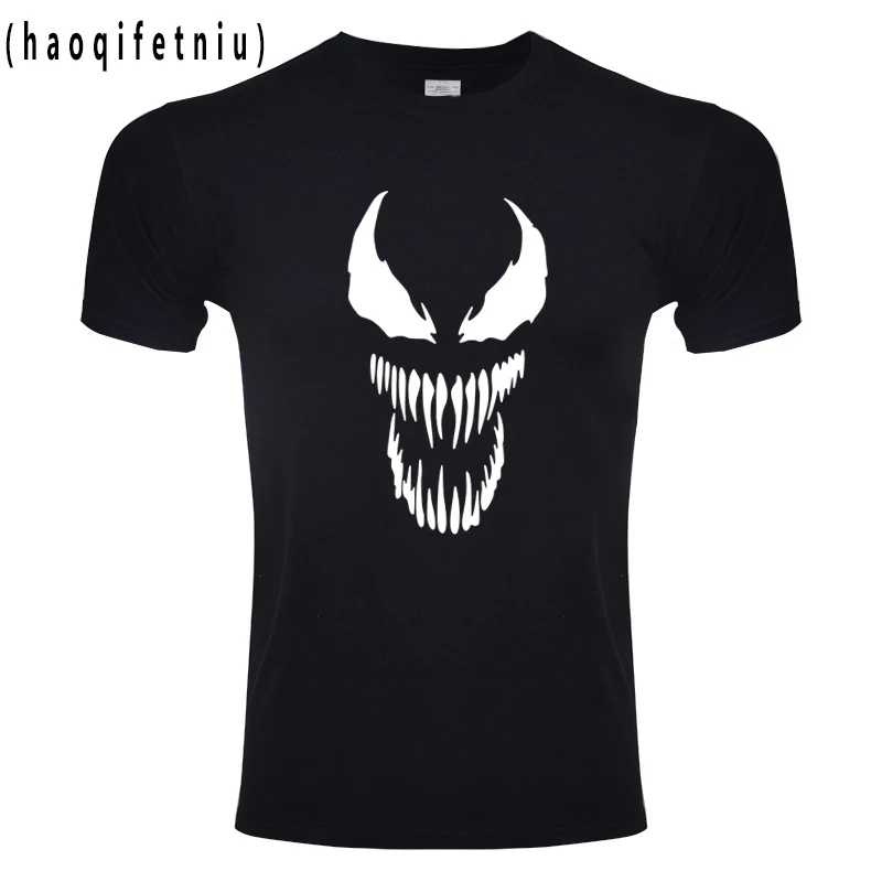 Мужская хлопковая футболка европейского размера Venom Оригинальная Черная
