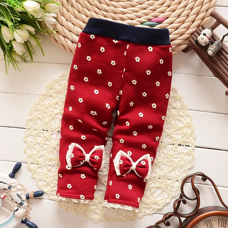 Новые штаны для малышей плотные зимние детские штаны теплые осенне-зимние штаны WW01 - Цвет: B red