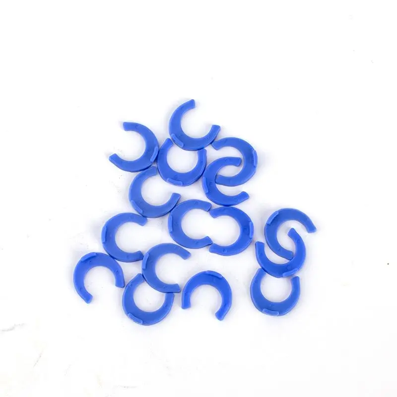 

100Pcs/Lot 3/8" OD Tube PE Pipe Fitting Blue Clip C-ring Hose Quick Connector Aquarium RO Water Filter Reverse Osmosis System