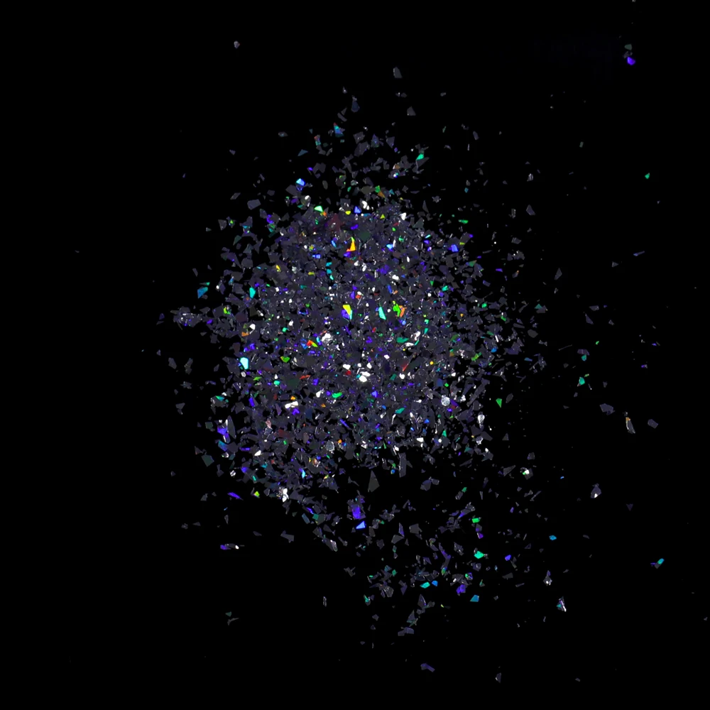 Nail Glitter Nail Decoration Nail Decorations Nail Flakes 1 pot Holo Nail Flakies Sequins 0.5g Laser silver Holographic Powder Irregular Paillette DIY Nail Art Decoration Supplies tool