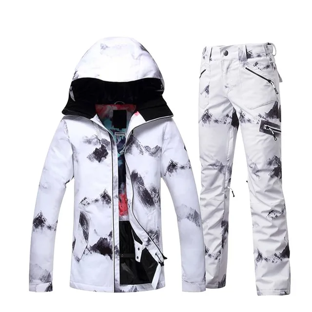 Gsou Snow High Quality Women's Snow suit sets Snowboarding clothing outdoor sports Waterproof windproof skiing jackets and pants