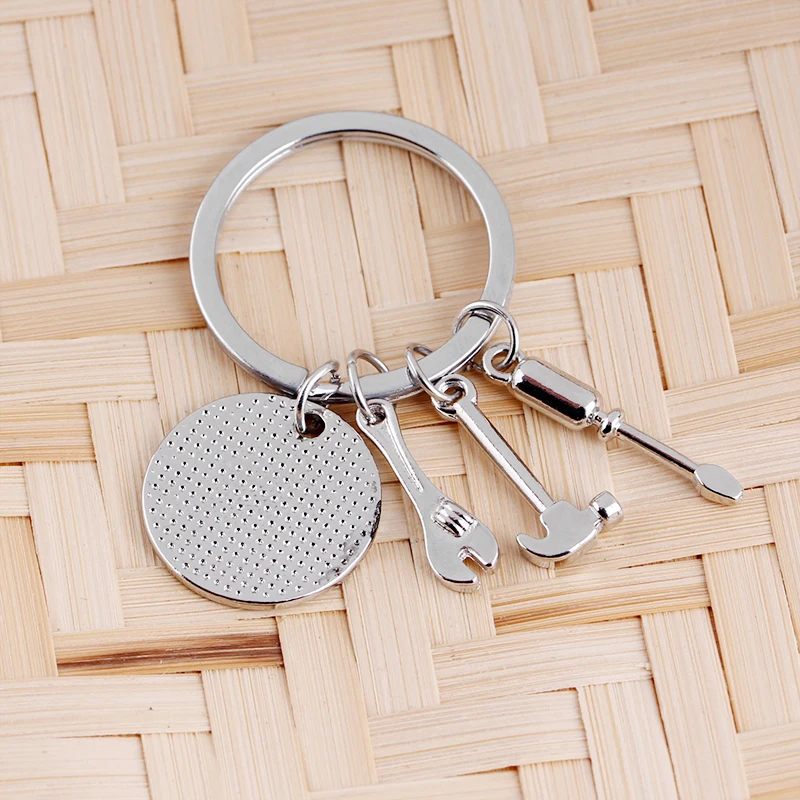 Details about   hammer Keychains screwdriver Keyring Wrench Key Tag mini tool bag ring love 