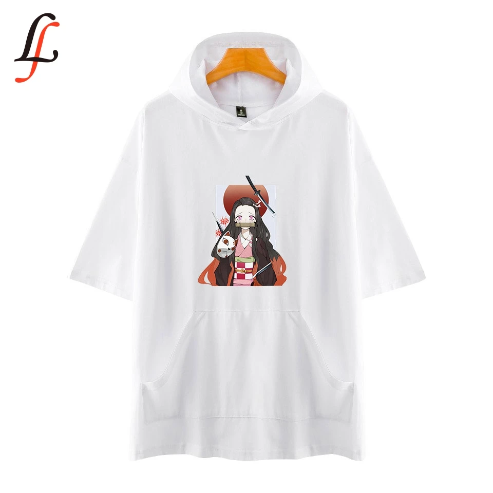 Kimetsu No Yaiba толстовки футболка мужская крутая рубашка Kpop Harajuku Лето/Осень Хип-хоп