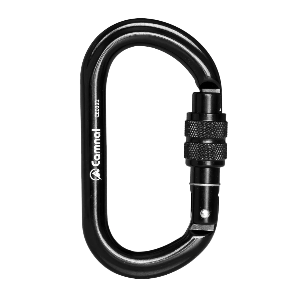 Perfeclan Rock Screw Gate Auto Locking Carabiner Climbing Safety D Type Hook Aluminum Auto Lock Screwgate D Carabiner