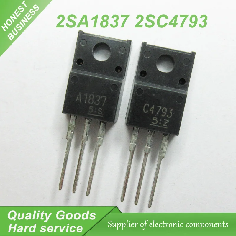

10pcs A1837 C4793 2SA1837 2SC4793 (5PCS* A1837+5PCS* C4793 ) TO-220F stereo pair tube new original