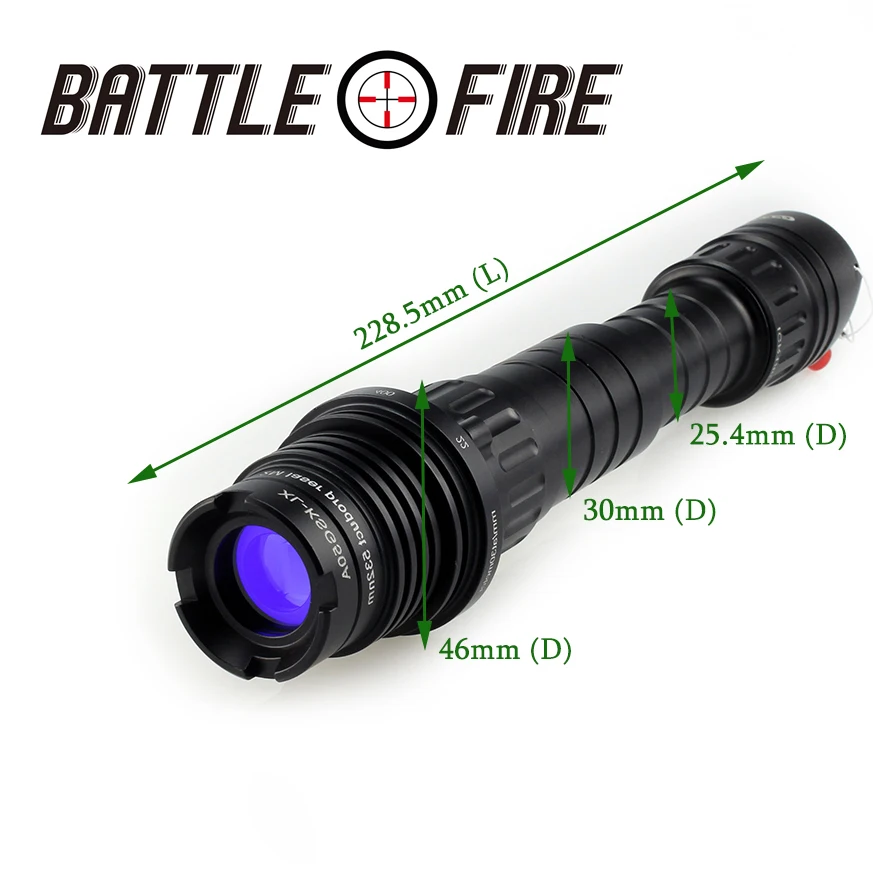 police-military-supplies-LS-KS1-G100 100mw-green laser designator dimension