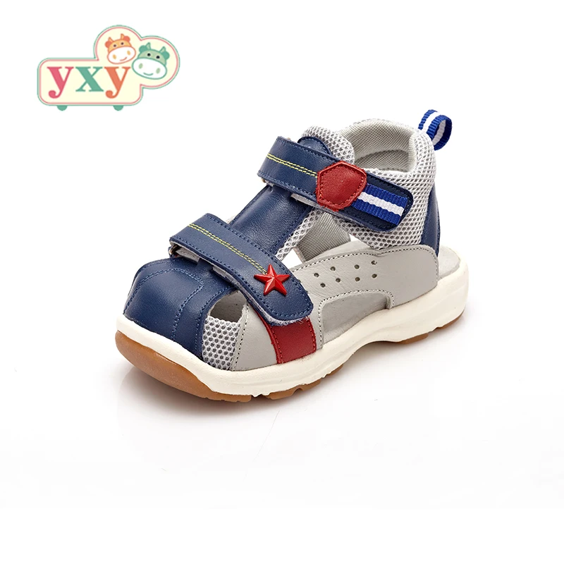 

YXY 2017 summer function natural leather baby boys girls prewalkers anti-slip hook&loop dirty proof sandals shoes