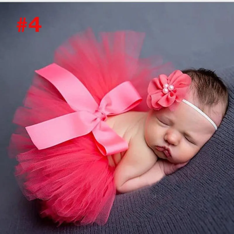 Бледно-розовая детская юбка-пачка и повязка на голову; комплект для новорожденных; платье-пачка для малышей; реквизит для фотосессии; одежда-пачка для маленьких девочек; TS001
