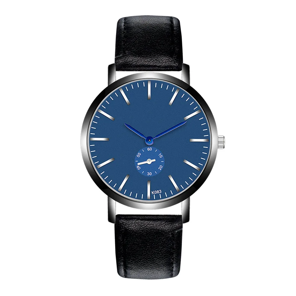 Мужские часы модный дизайн кожаный ремешок аналог, кварцевый сплав наручные часы новое поступление лучшие продажи часы подарок