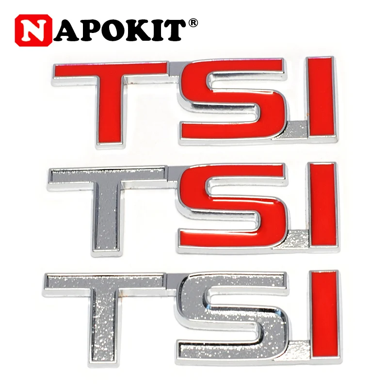Металлическая 3d эмблема TSI для бокового брызговика автомобиля заднего багажника