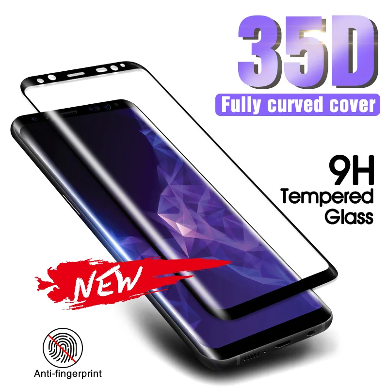 

Tempered Glass on For Samsung Galaxy Note 8 9 S9 S8 Plus S7 Edge Full Curved Screen Protector For Samsung S6 S8 S9 Glass Film