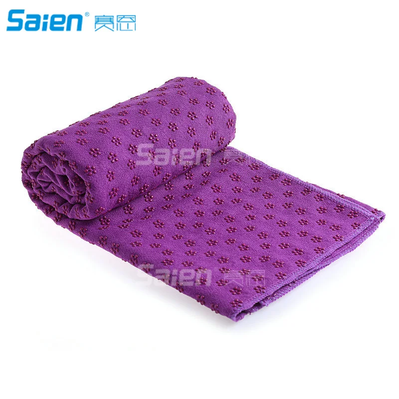 Одеяло для йоги, полотенце для йоги-нескользящее полотенце для йоги-идеальное полотенце из микрофибры для йоги и пилатеса - Цвет: Фиолетовый