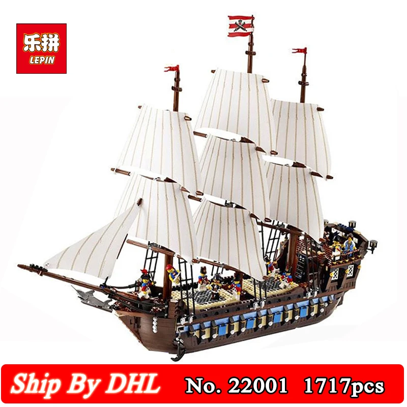 

DHL Shipping Lepin 22001 Pirate Ship warships Model Building Kits Blocks 1717pcs Bricks Kids Toys Gift Compatible 10210