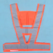 10 шт./партия, Светоотражающий Жилет v-образной формы для взрослых, жилет для дорожного движения, строительный Рабочий жилет