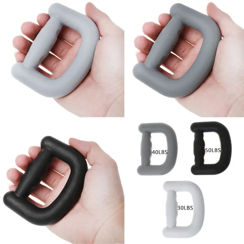 

Silicone Hand Grip Gripping Ring Carpal Expander Finger Trainer Resistance Band 30lbs/40lbs/50lbs