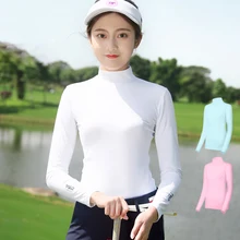 Гольф женская футболка Солнцезащитная УФ ледяные футболки для активного летнего спорта одежда джемпер одежда с длинными рукавами одежда для гольфа