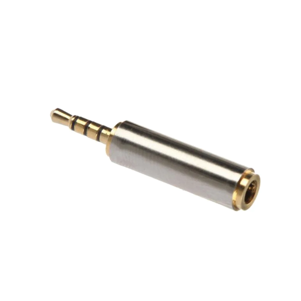 2.5mm Male to 3.5mm Female Stereo Full Metal Earphone Headphone Adapter Connector Converter For Mobile Phone/Ipod/MP3/MP4 Etc
