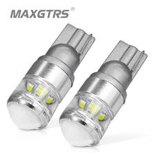 2x T10 High Bright 5smd For 3535 10W with Projector Lens Car Led Lights W5W 194 168 Auto Light Bulbs Clearance Lamp