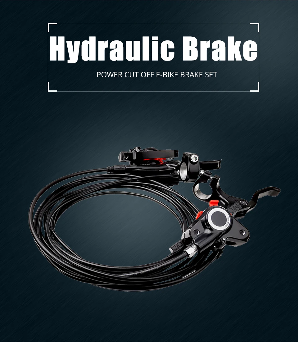 Discount E BIKE Hydraulic Brake Set MTB Electric Bike Brake for Bafang Hydraulic Brake SONDORS Power Cut Off Hydraulic Brakes eBike 355 1