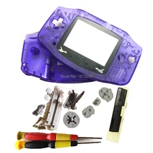 Прозрачный синий цвет с карманом Monster крышка объектива Замена деталей корпуса для GameboyAdvance GBO DMG оболочки с кнопками