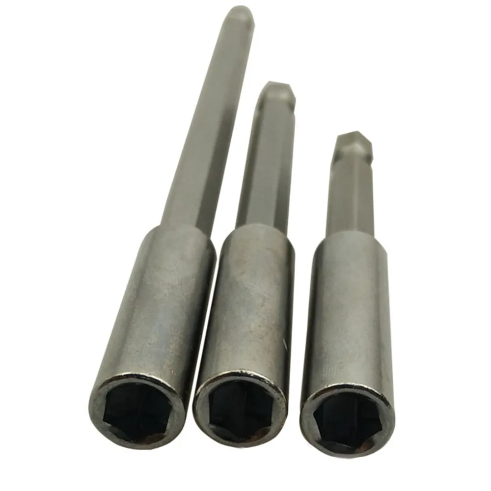 

3pcs 1/4 6.35mm Hexagon socket magnetic Extension pole for dremel mini drill Screw wrench tool