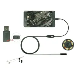 6LED 7 мм эндоскоп для объектива Водонепроницаемый инспекции бороскоп Камера для Android