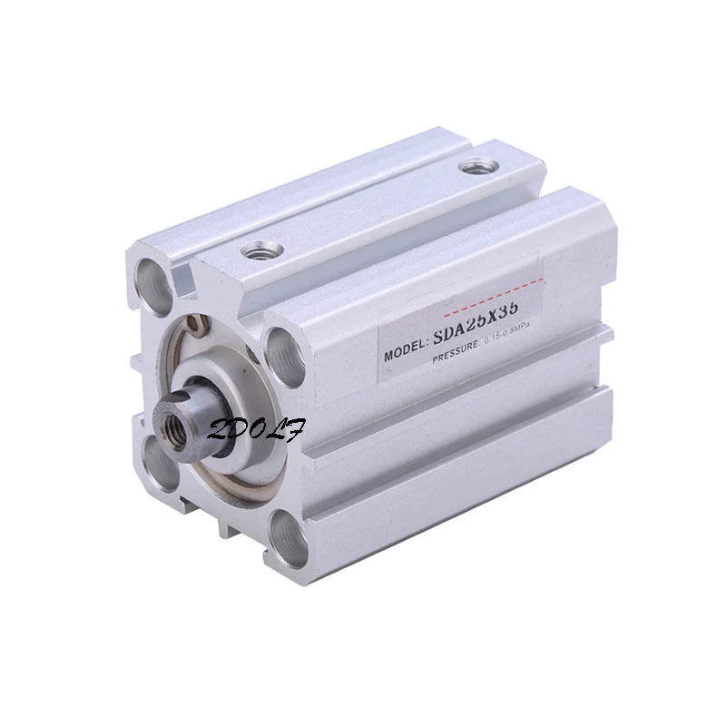SDA40 40mm Bore 10/15/20/25 Thin Type Double Acting Aluminum Pneumatic Compact Cylinder | Обустройство дома