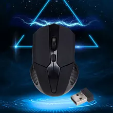 Беспроводная оптическая мышь+ USB 2,0 приемник черная Беспроводная USB оптическая мышь игровая беспроводная мышь Игровые Мыши для ПК ноутбука