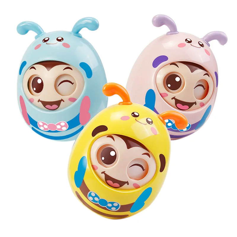 Мигающая игрушка-неваляшка мультяшная круглая мигающая ранняя развивающая игрушка Детская Музыкальная погремушка игрушка для малышей зубной гель