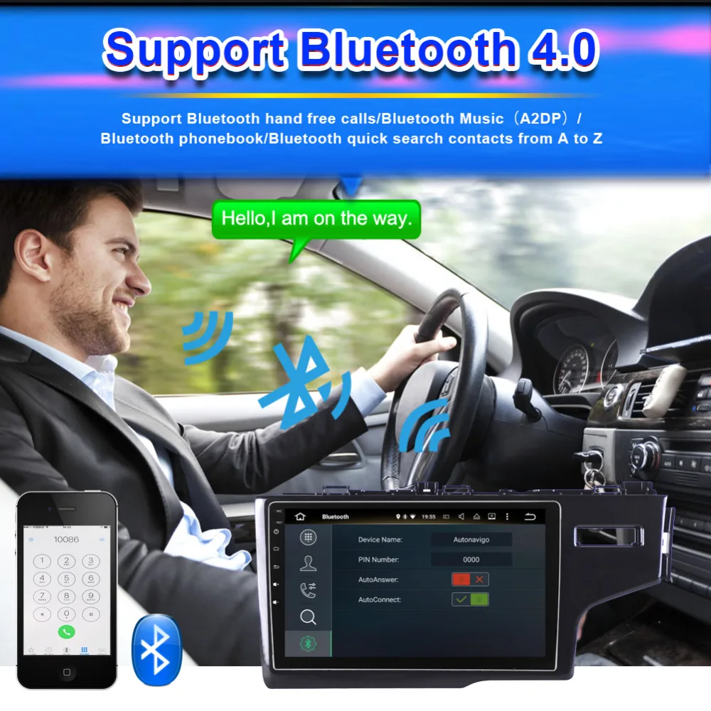 Автомобильное радио стерео GPS навигация экран 10 1 дюйма Android IPS для Honda Fit/Jazz