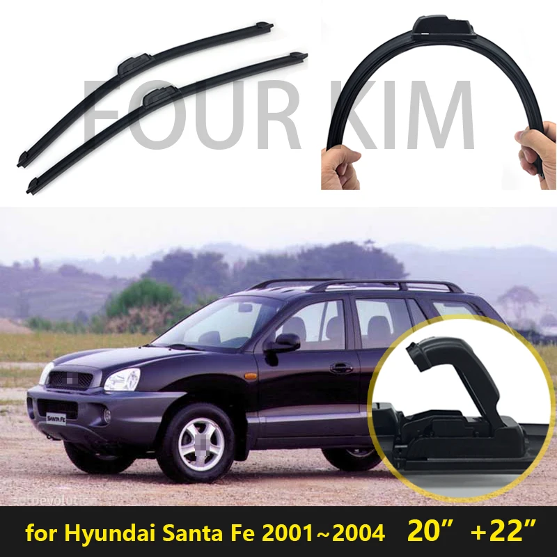 for Hyundai Santa Fe 20012004 Universal wiper Car windshield wiper