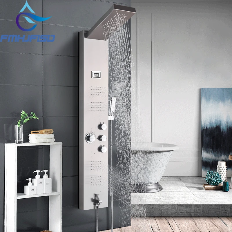 Buy Stainless Steel Bath Shower Faucet Wall Mounted
