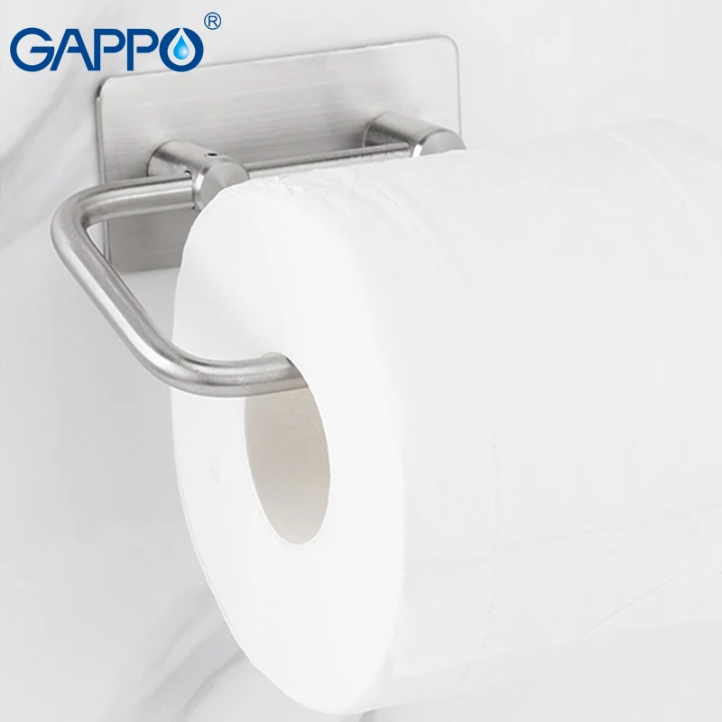 

GAPPO Paper Holder Cover Roll Toilet Paper Holder Stainless Steel Paper Roller Hanger with Cover Wall Mount Bathroom Accessories