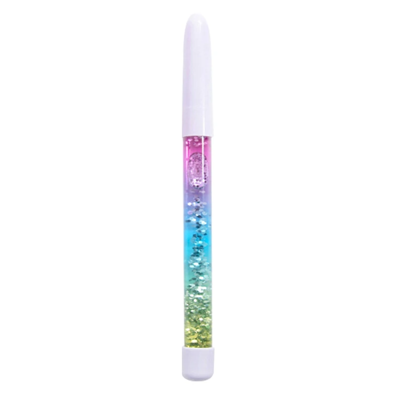 Гелевая ручка Kawaii 0,5 мм, волшебная палочка, Кристальный дрейф, песочный блеск, нейтральные радужные цветные ручки для письма, Канцелярия