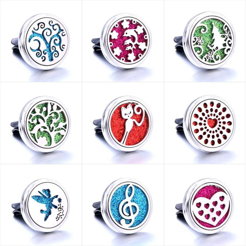 

Tree of Life Detachable Car Air Diffuser Stainless steel Freshener Essential Oil Diffuser perfume Aromatherapy Locket Gift