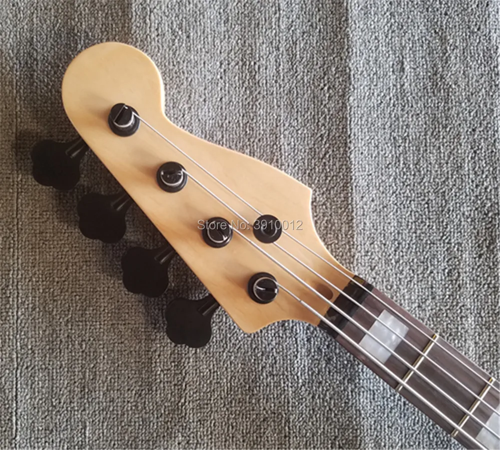 top quality  custom blue Jazz 4 string bass black hardware 