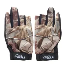 3 коротких пальца водонепроницаемые перчатки для рыбалки охотничьи противоскользящие перчатки для стрельбы камуфляж#8