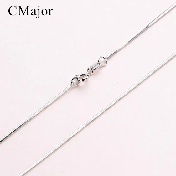Cmajor Real 925 Sterling Silver Necklaces Slim Thin Snake Chains