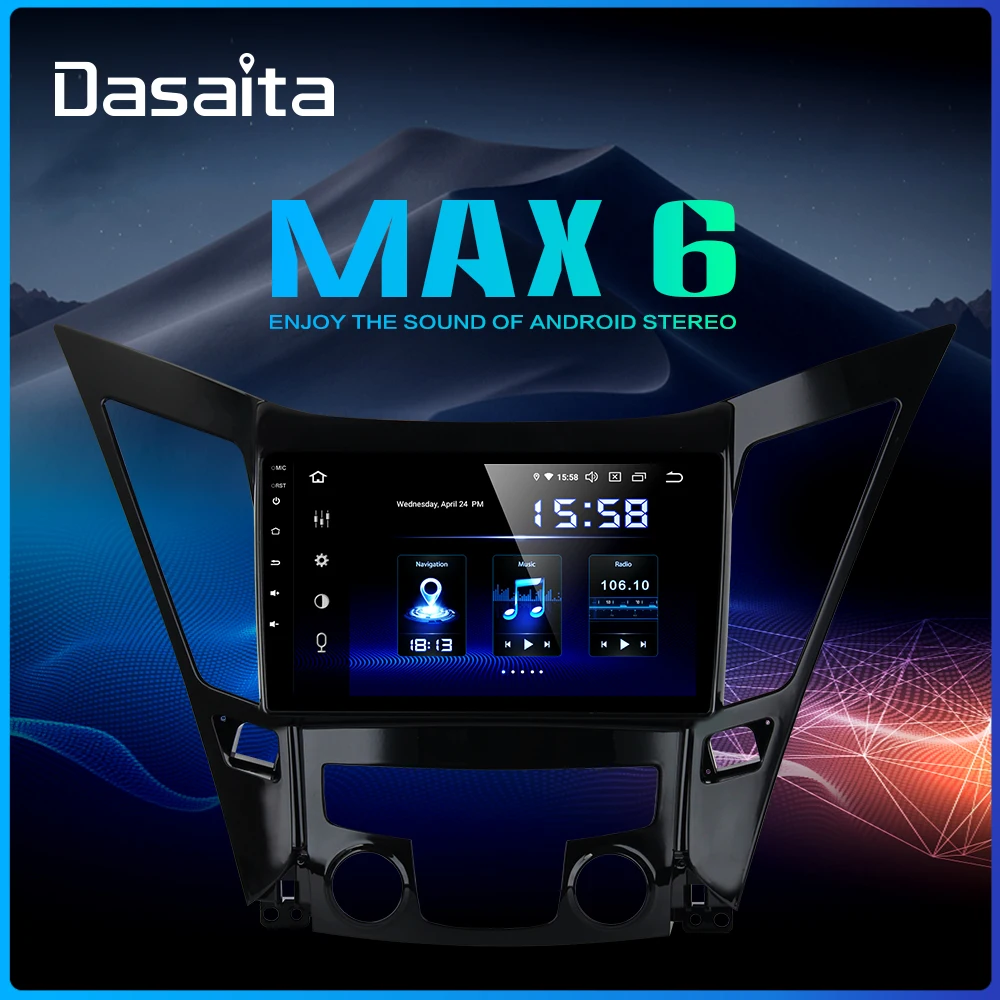 

Dasaita 9" Display Autoradio Android 9.0 Car Stereo for Hyundai Sonata 2011 2012 2013 2014 2015 Stereo Radio 1 Din GPS Navi