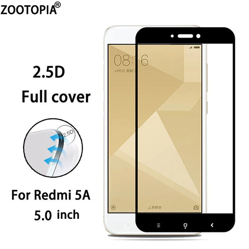 Закаленное стекло для Xiaomi Redmi 5A Защитная пленка экрана на 2.5D полное покрытие |