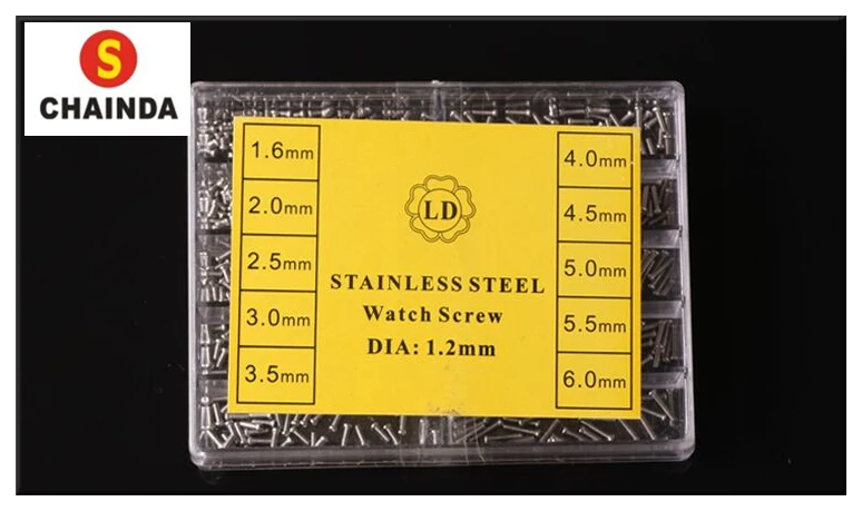 

Free Shipping 1000 PCs Stainless Steel 1.2 mm Watch Screw for Watch Repair