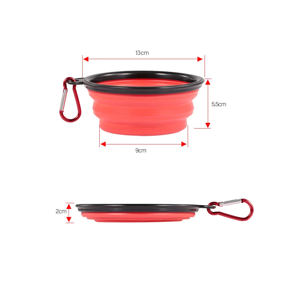 Портативная дорожная миска для собаки, домашних животных миска для еды устройство для кормления собак Складная расширяемая чашка прочные нетоксичные товары для домашних животных на открытом воздухе