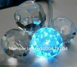 

500pcs/pack 20mm crystal ball with half hole for 1mm fiber for fiber optic chandelier lighting